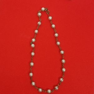 Sarah Coventry Faux Pearl Necklace Vintage Chain